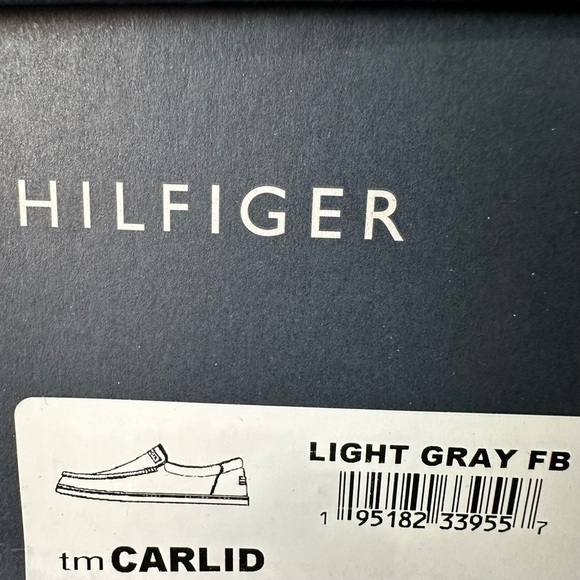 TOMMY HILFIGER Mens Gray Linen Stretch Carlid Round Toe Slip On Sneakers main image 5